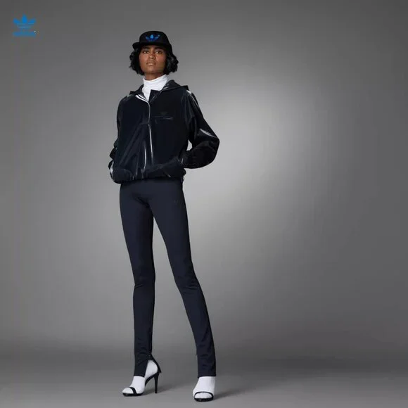 Adidas Originals Unisex Blue Version High Shine Hoodie Black HN0999 Size…